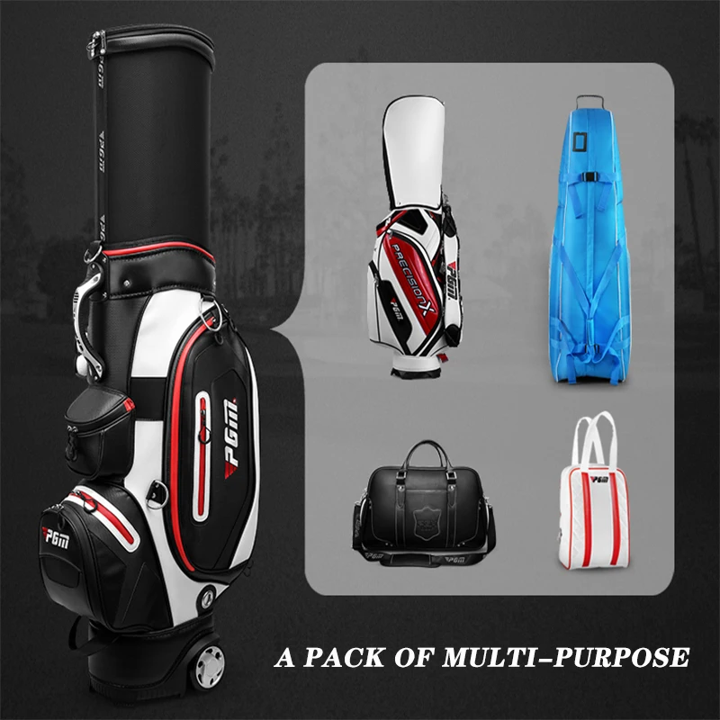 Send Putter Club! PGM Men Golf Bag Male Air Carrier Retractable Ball Clip bag Patent Full Waterproof Multifunctional travel Bag