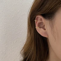 1 pcs earring for women color zircon stone sliding ear bone cuff non pierced retro tassel clip earring fashion jewelry gift