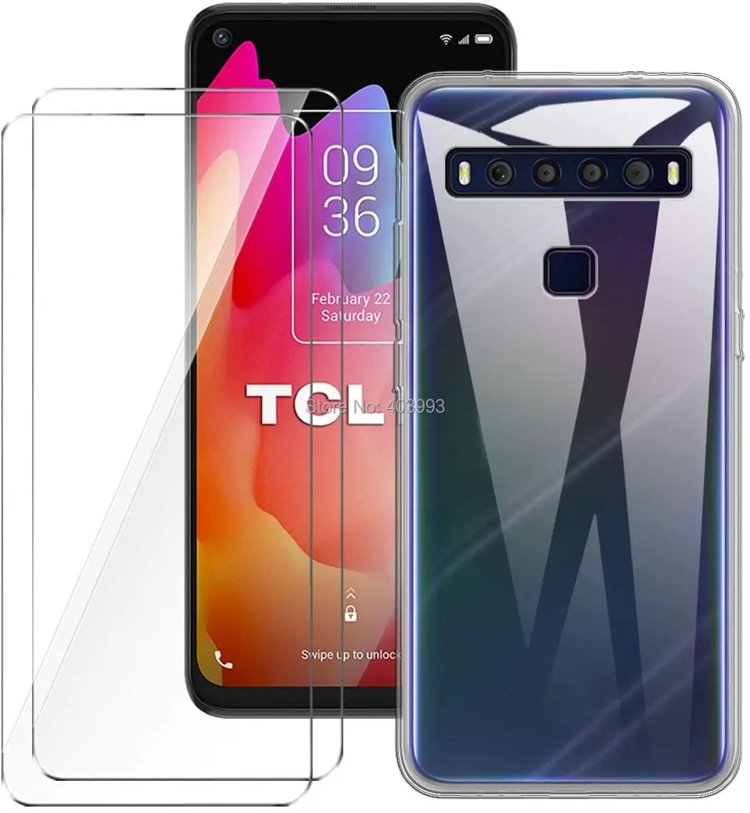 Для TCL 10L чехол для роскошный мягкий ТПУ телефона с закаленным стеклом | Мобильные