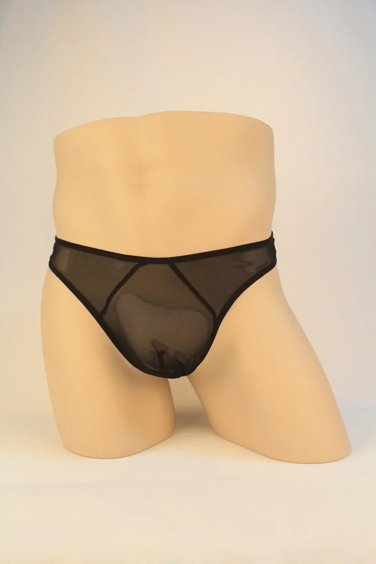 

Transparent Sexy Men's Thong Panties Ultra-Thin Mesh Low Waist Briefs Temptation Underwear G-String Hot Erotic Porn Underpant