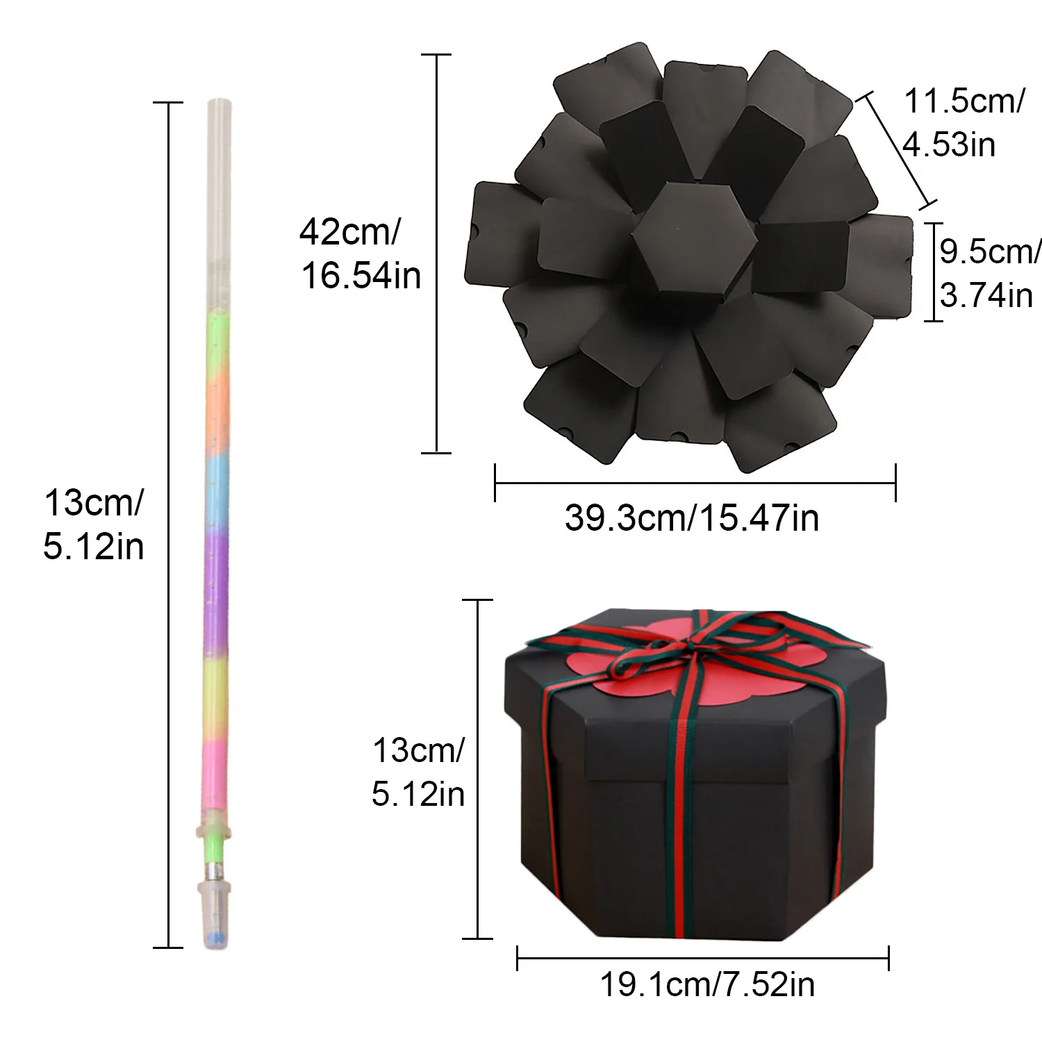 Behogar забавные 5 Слои DIY Фотоальбом взрыв коробка с 20 шт. маркеры Заправка для