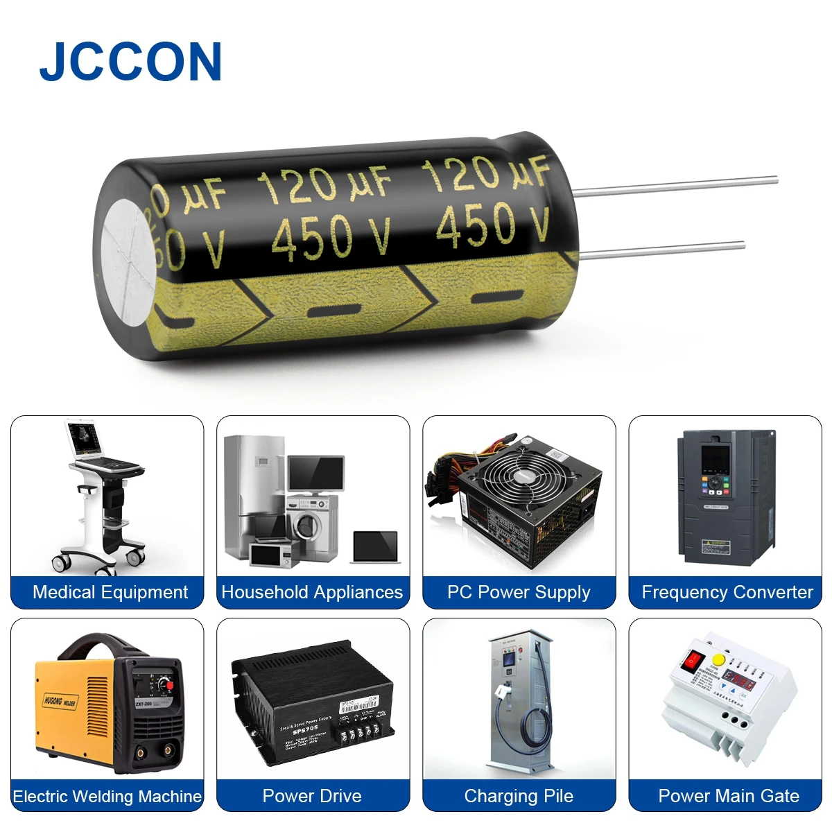 10 шт. JCCON алюминиевый Электронный Конденсатор 450V120UF 18x40 мм высокочастотный низкий