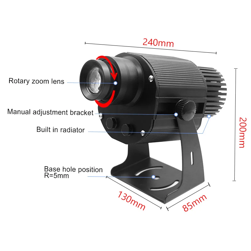 YF-BS-H100 Крытый Применение 100W Цвет изменение Logo проектор черный шаблон