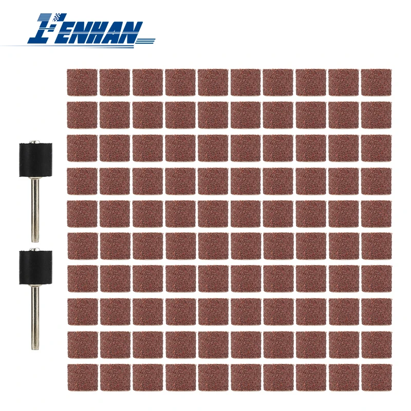 

102pcs Drum Sanding Kit 1/2 Inch 100 Grit Sanding Disc with 12.7mm Sanding Mandrels for Dremel Rotary Tools Sanding Bands Set