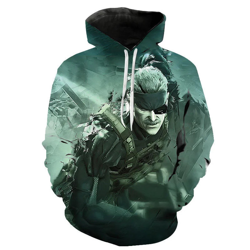 

Толстовка Мужская/Женская с 3D-принтом, Модный свитшот с металлическим снаряжением, Худи оверсайз, пуловер в стиле Харадзюку, пальто с капюшо...