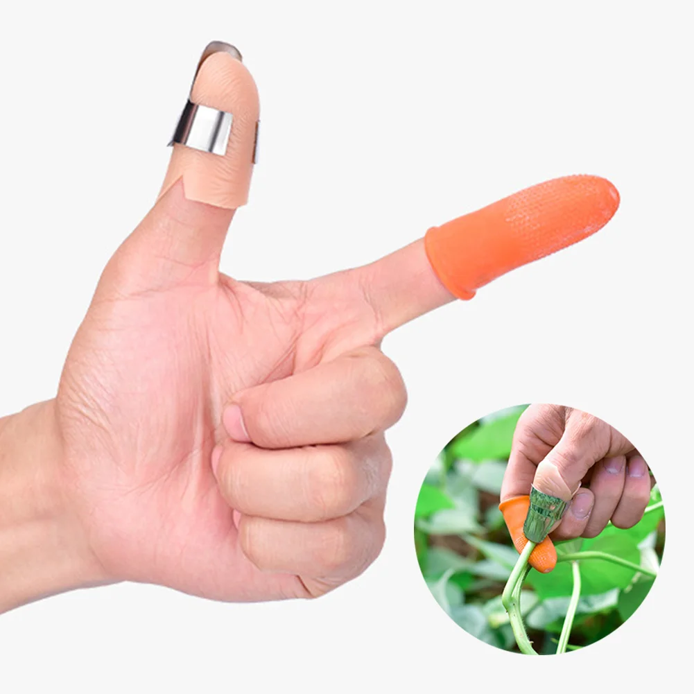 Нержавеющая сталь овощей с накатанной головкой резак указательный палец крышка