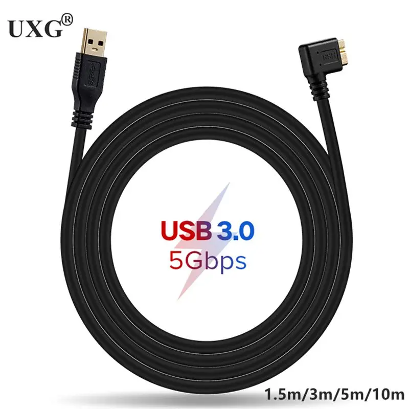

Микро-B USB 3,0 кабель USB для камеры микро-B Угловой кабель 3 м/5 м/8 м/10 м для Canon 5d4 1DX2 5DS 5DSR Nikon D5 D800 D810A/E D850