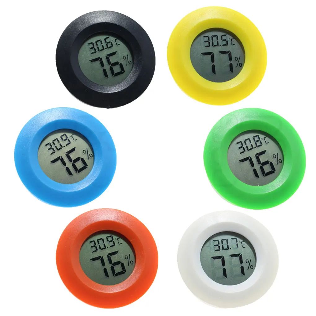 

Mini LCD Thermometer Hygrometer Practical Digital Indoor Round Thermometer Hygrometer LCD Display Temperature Humidity Meter