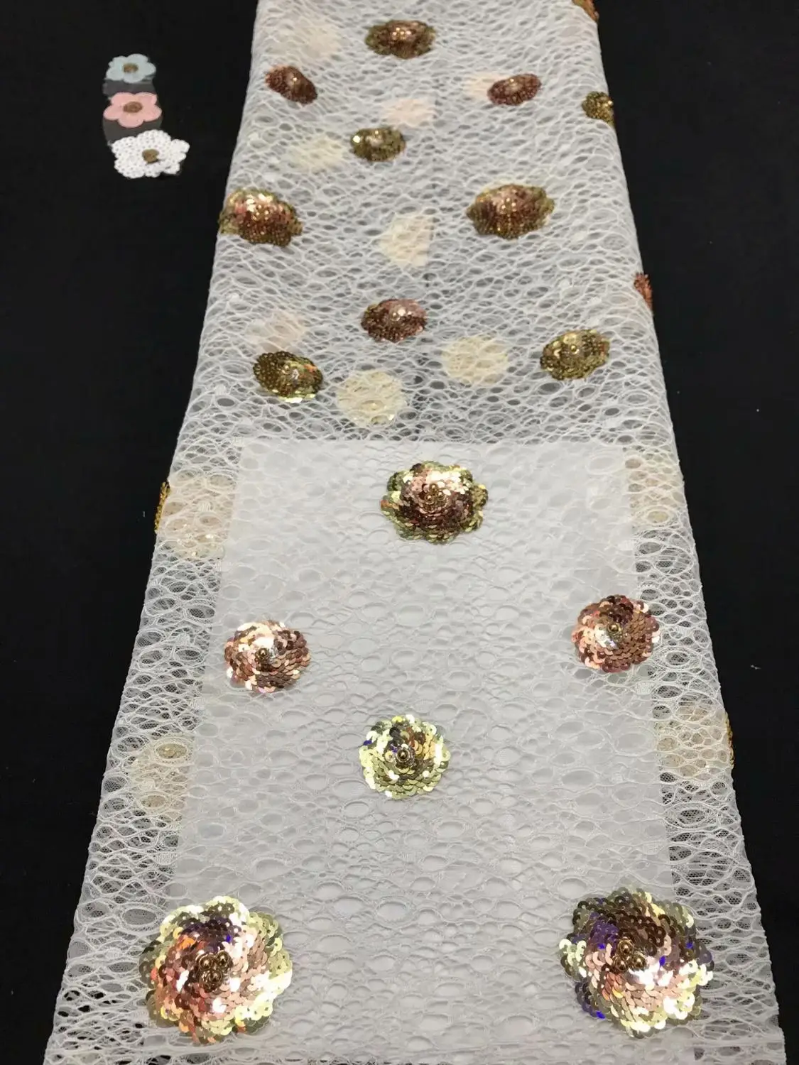 Кружевная ткань с блестками белого цвета африканская вышивка нигерийская