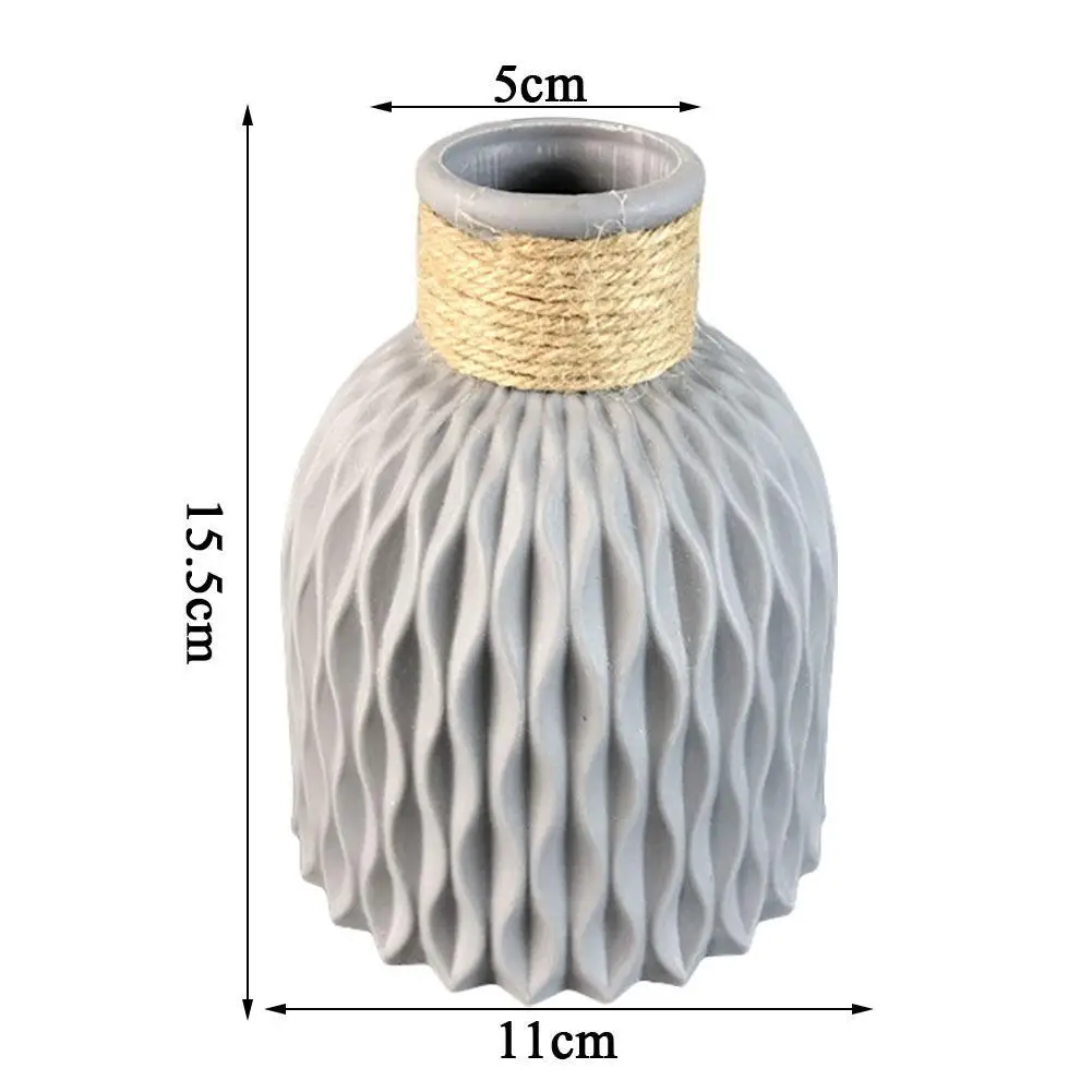 

Nordic Plastic Vases For Home Decor New Waist Vase Vases Pot Decorative Anti-Ceramic Flower For Flowers Cachepot Crafts Mod H4N1