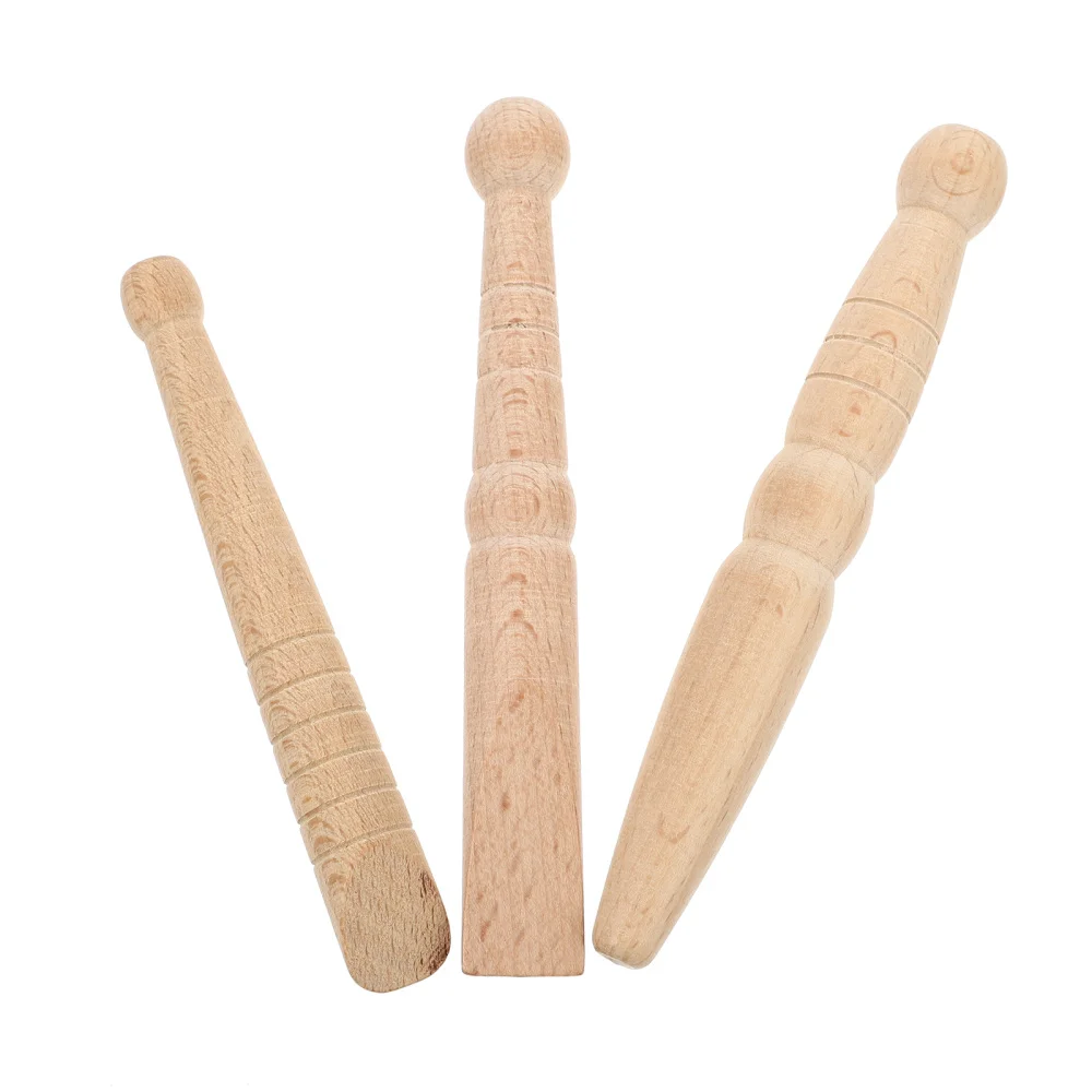 

1 Set 3pcs Wooden Rods Acupuncture Points Sole Massaging Sticks