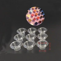 600pcs plastic tattoo ink cup cap pigment clear permanent eyebrow makeup tools holder container microblading accessories supply