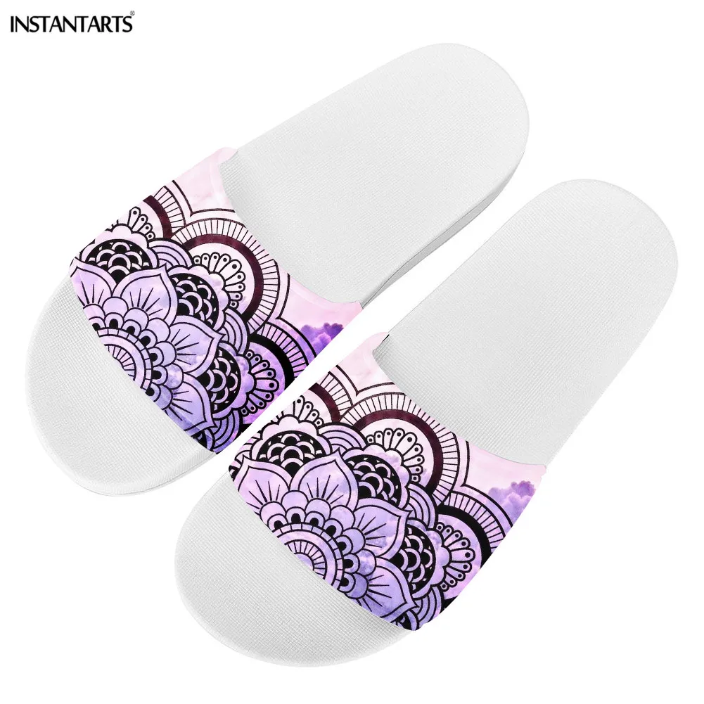 Женские и мужские летние шлепанцы INSTANTARTS Повседневные тапочки с красивым