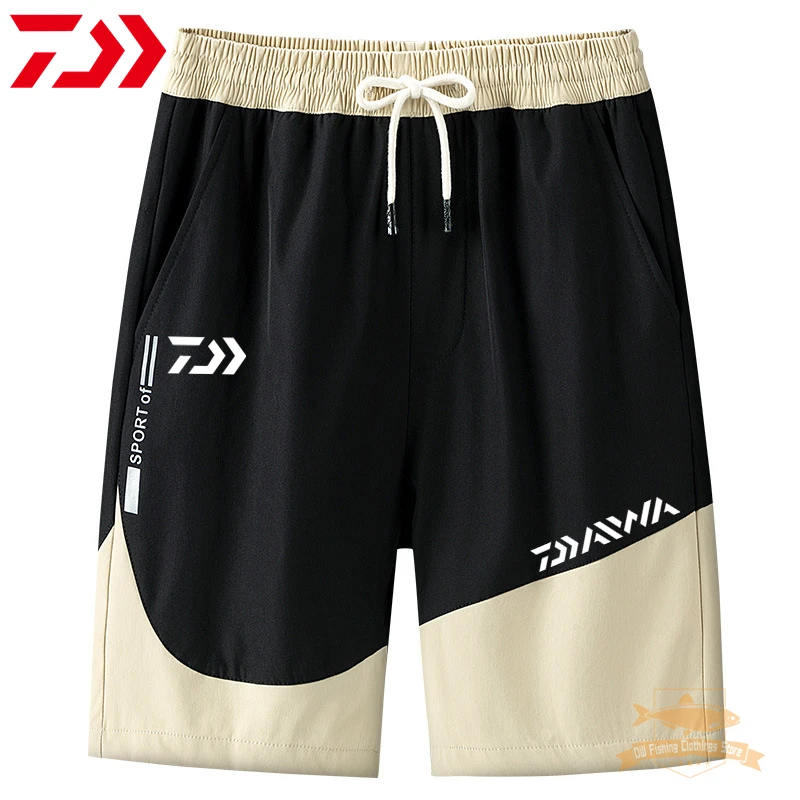 

Daiwa Men's Outdoor Sport Fishing Shorts Hiking Beach Pants Casual Breathable Quick-Dry Elastic Large Fishing Pants Size M-8XL