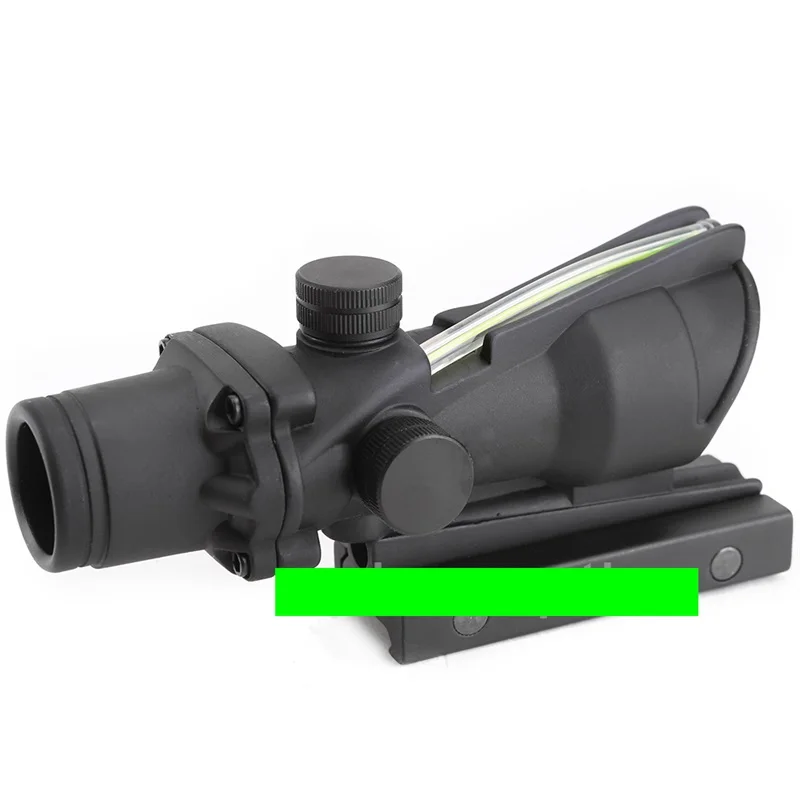 Trijicon T-eagle ACOG 1x32 оптические винтовки прицелы пятнистость красная точка M416 сетка с 20 мм креплениями прицел охотничья Оптика прицел - Цвет: black-green