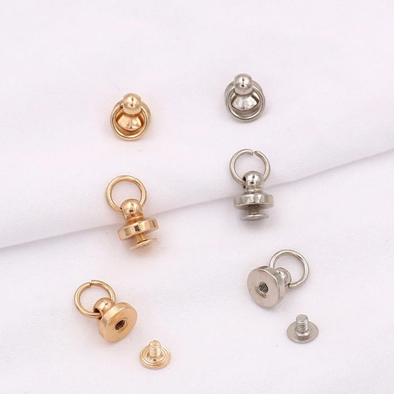 

10Pcs DIY Round Head Ring Spikes Punk Brass Clothing Nozzle With Screws For Hat/shoe/leather/ Bag Choker Jewelry Accessories