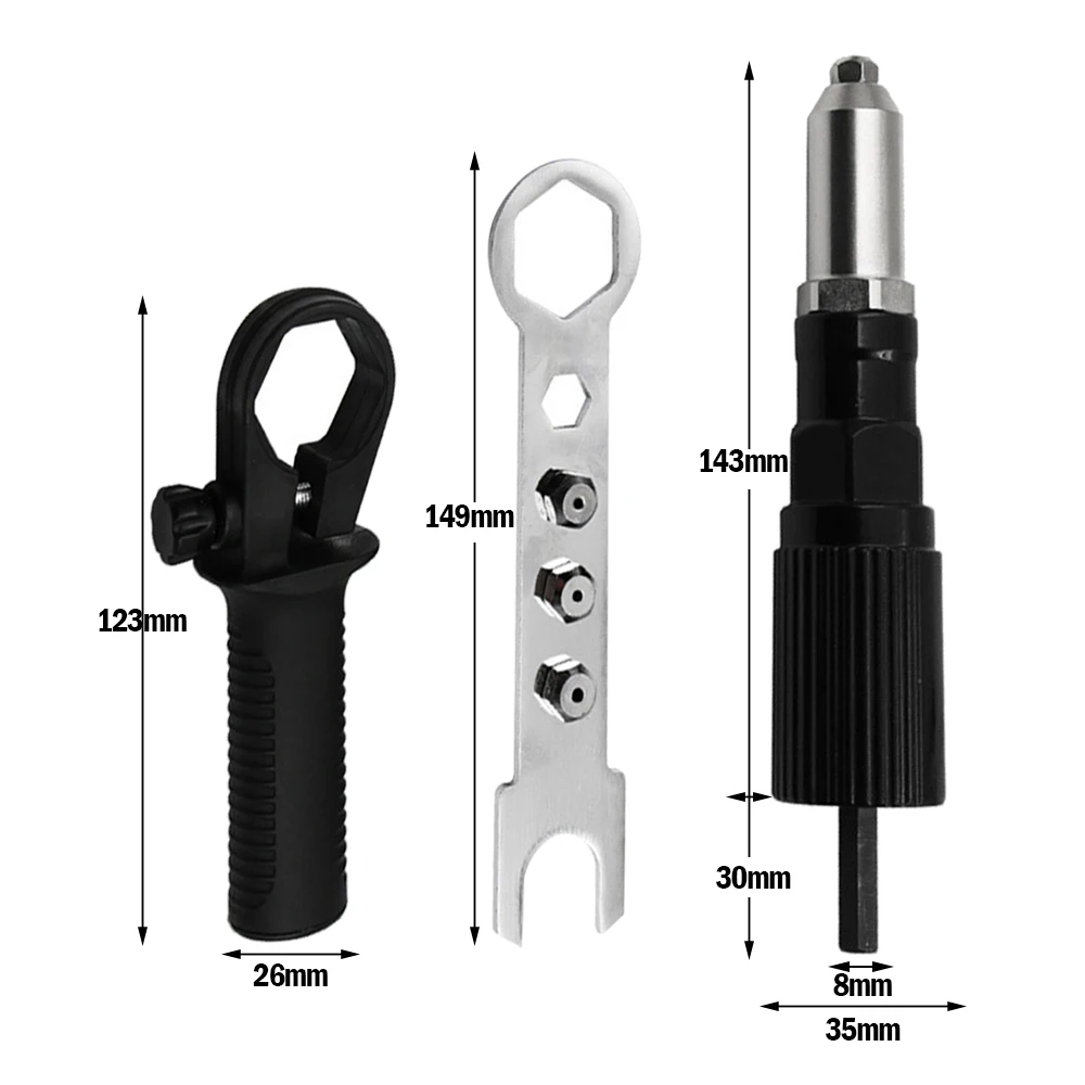 

Electric Rivet Nut Gun Riveting Tool Cordless Riveting Drill Adaptor Insert nut tool Multifunction Nail Gun Auto Rivet