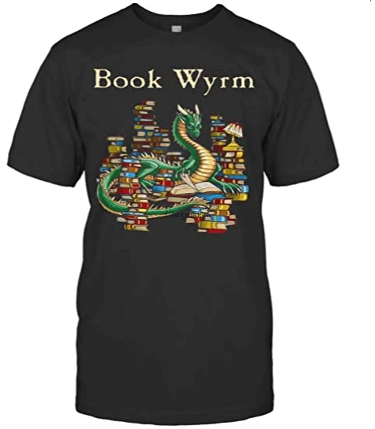 Черная футболка с принтом дракона книги Wyrm|Мужские футболки| |