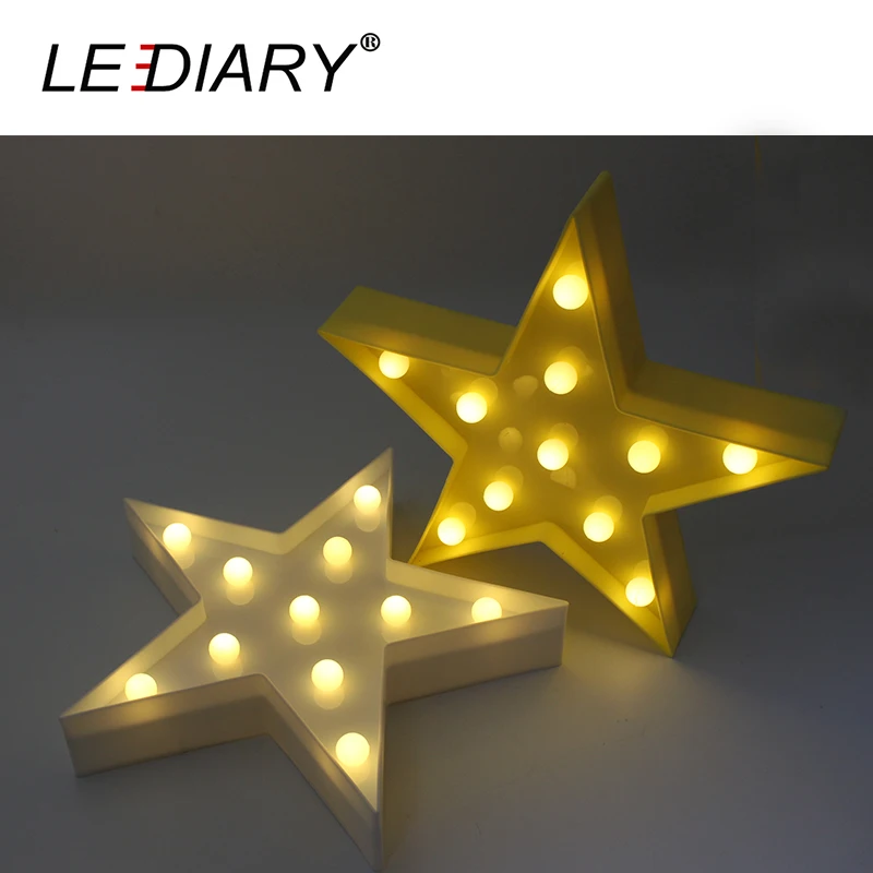LEDIARY рождественское звание 3D ночник звездное дерево снежинка олень колокольчик