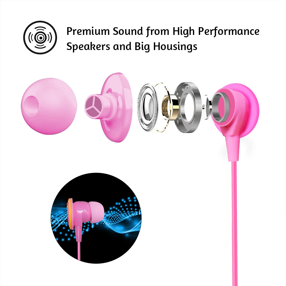 Наушники вкладыши с милым пончиком проводные наушники для девочек детей