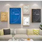 Винтажная Печать схемы подарок идея научное украшение спираль Фибоначчи запатентованная настенная Картина на холсте Золотое соотношение постеры и