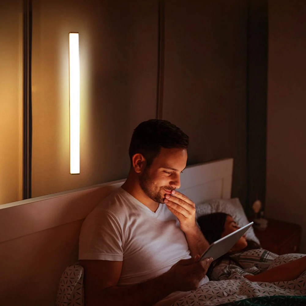 

Motion Sensor Wireless LED Night Lights Bedroom Decor Light Detector Wall Decorative Lamp Staircase Closet Room Aisle Lighting