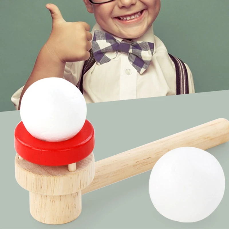 

Floating Blow Pipe Balls Wooden Stress Reliever Balance Blowing Toys Parent-child Game Equipment for Kids Adults