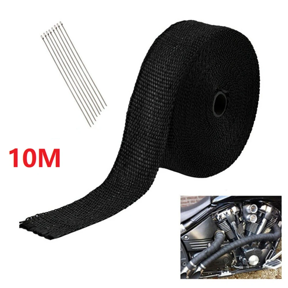 

5/10/15m Insulated tape Banana Belt Car Motorcycle Exhaust Pipe Muffler Tape Modified Insulation Anti-scald Cloth