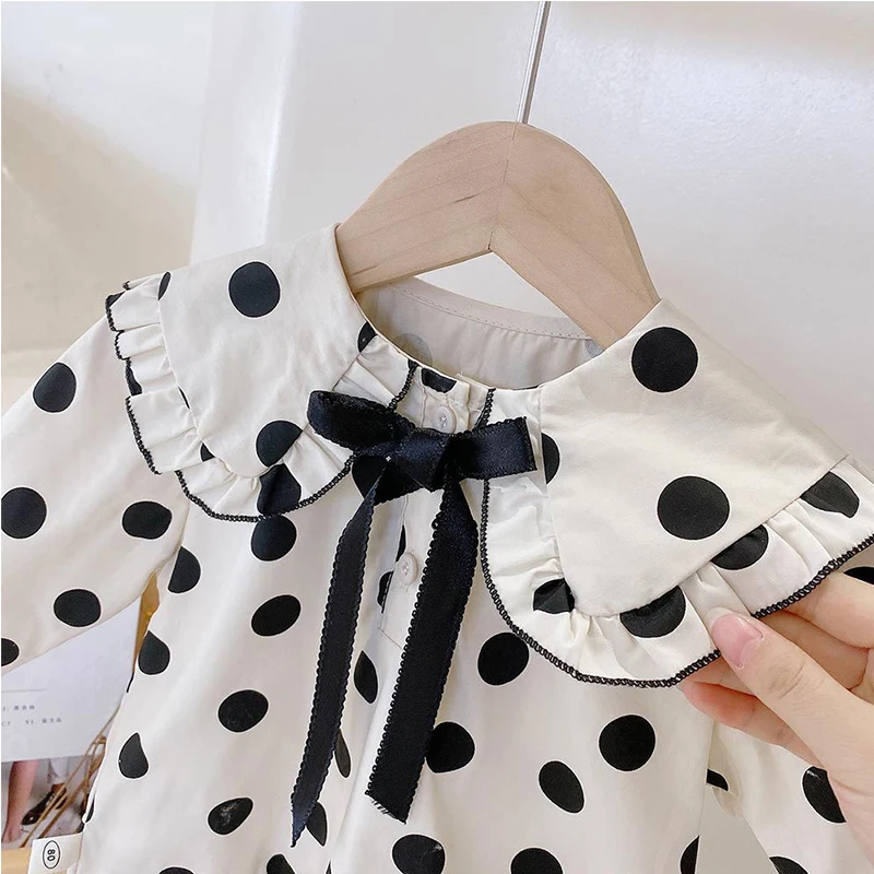 

Baby Dress For Girls Polka Dot Newborn Casual Fashion Dress Long Sleeve Children Dresses Cotton 2021toddler Summer Girls Clothes