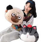 Оригинальная императорская надменная Подушка с котом и Мопсом большая подушка с подсолнухом милая мягкая подушка с мультяшными животными на стул для мальчиков