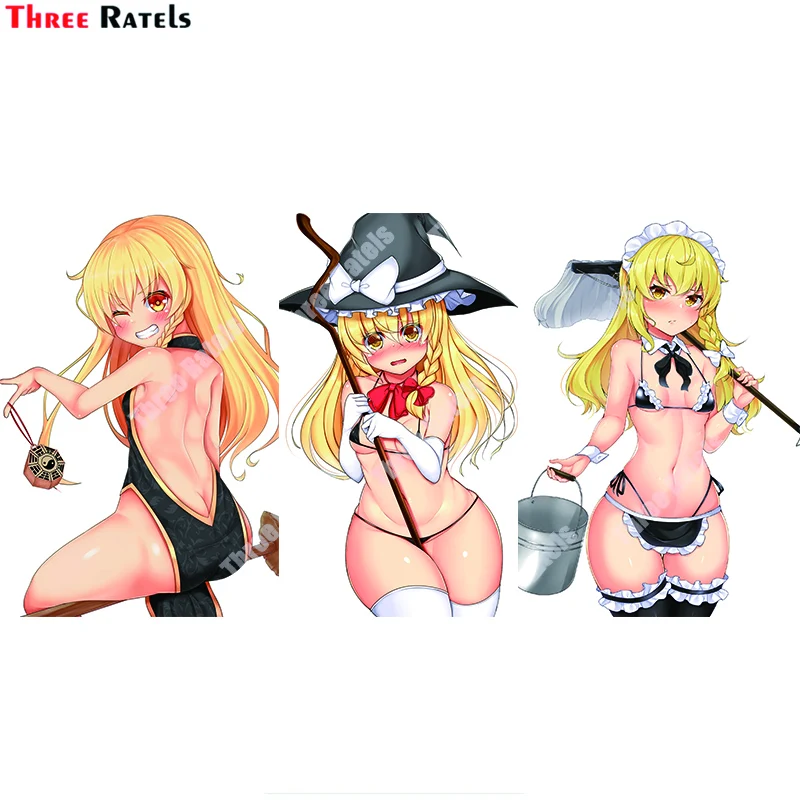 Наклейки Three Ratels A747 Kirisame Marisa Touhou для Peugeot 207 забавные персонализированные наклейки