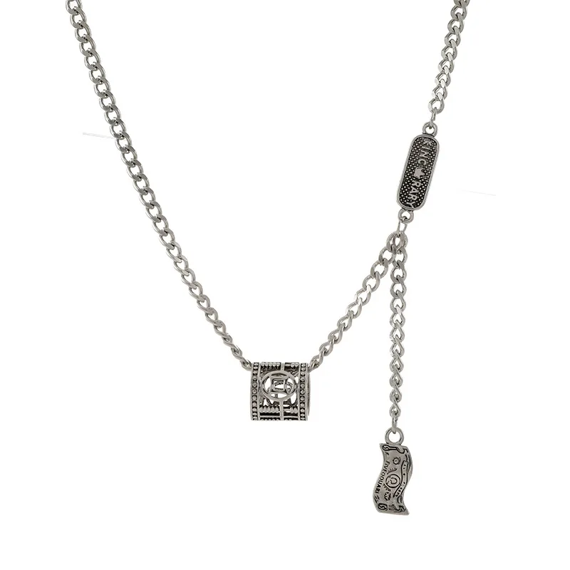 

2020 New Trendy Vintage Silver Color Metal Dollars Pendant Necklace Hip Hop Punk Design Necklaces For Women Men Jewelry Gifts