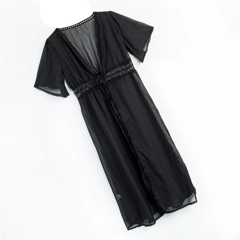 Boho Женская летняя сумка для пляжа повседневный стиль длинное платье макси полый