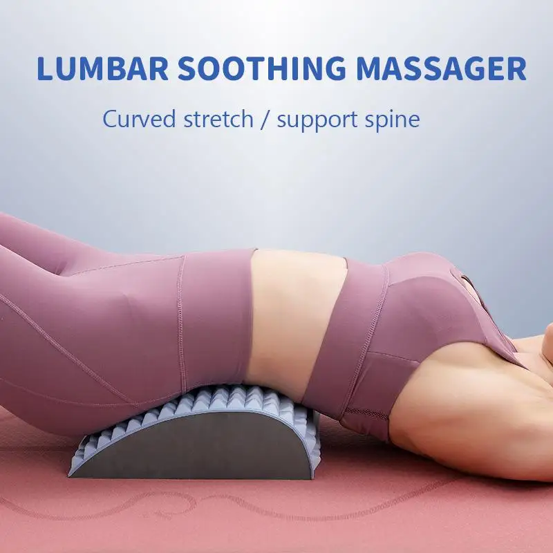 

Back Massager Lumbar Stretcher Lumbar Stretch Massage Massageador Stretch Fitness Lumbar Support Relaxation Spine Pain Relief