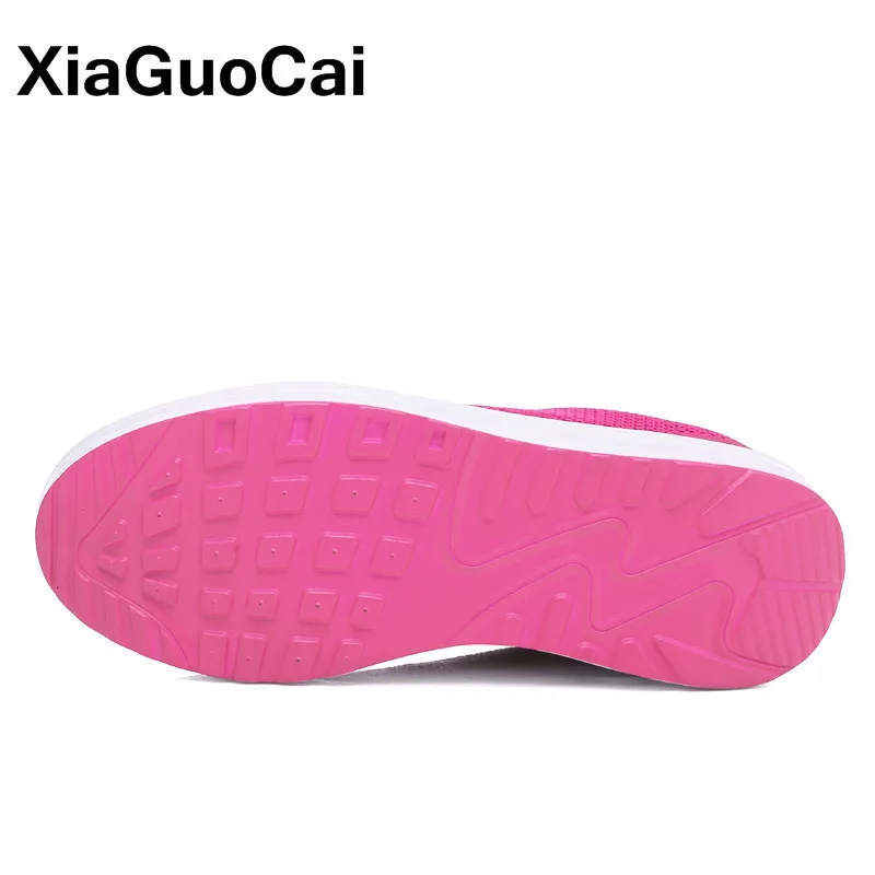 Women Casual Shoes Mesh Flat Platform Shoes Female Knit Cushioning Sneakers Outdoor Spring Autumn Height Increasing Footwear