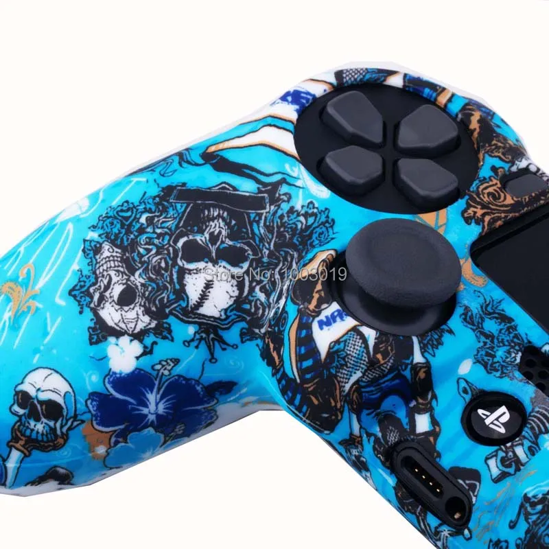 PS4 PS4 SLIM PRO Камуфляжный Противоскользящий силиконовый чехол с 2 колпачками для джойстика для Playstation 4 Dualshock 4
