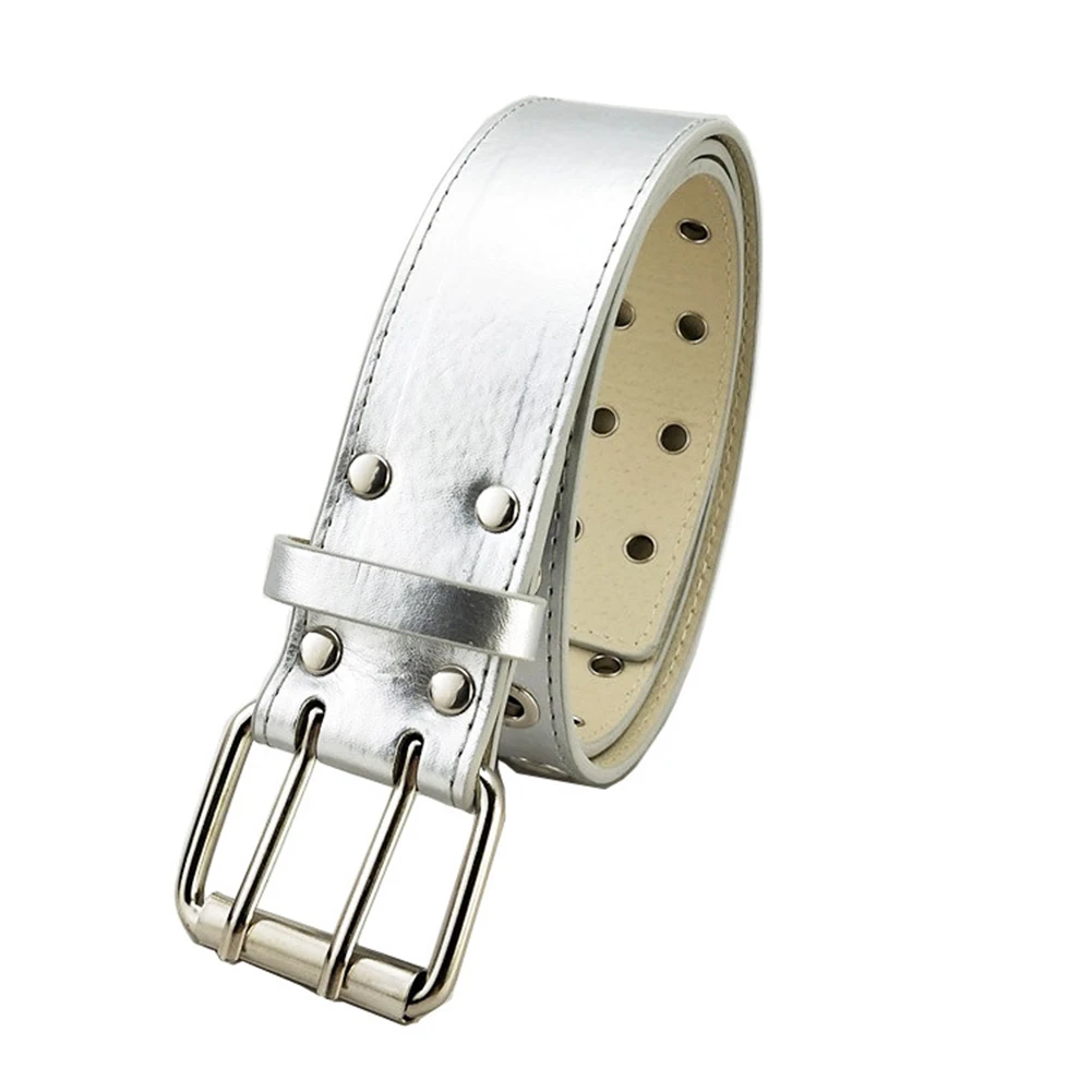 Для мужчин и женщин регулируемый пояс в стиле панк Adjsutable Повседневный двойной