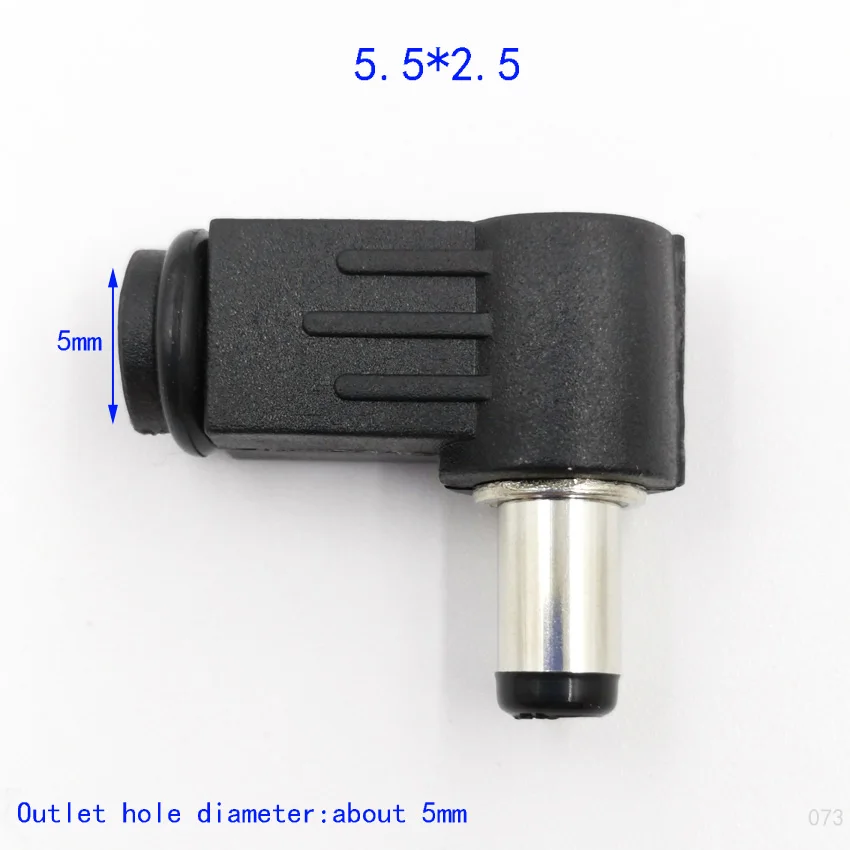 

5 шт. разъем питания постоянного тока JCD, черный, 90 градусов