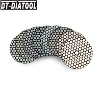 dt diatool 8pieces dry diamond resin bond sanding disc for granite marble stones flexible polishing pads dia 4100mm