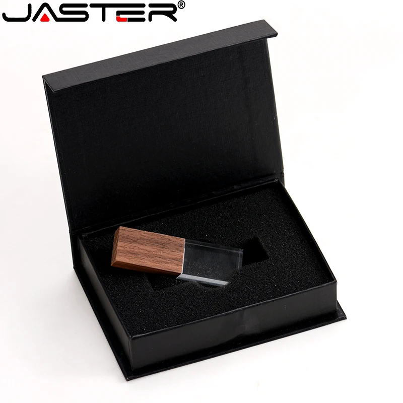 Флешка с кристаллом ореха JASTER usb 2 0 4 ГБ 8 32 64 128 черной упаковочной коробкой (10