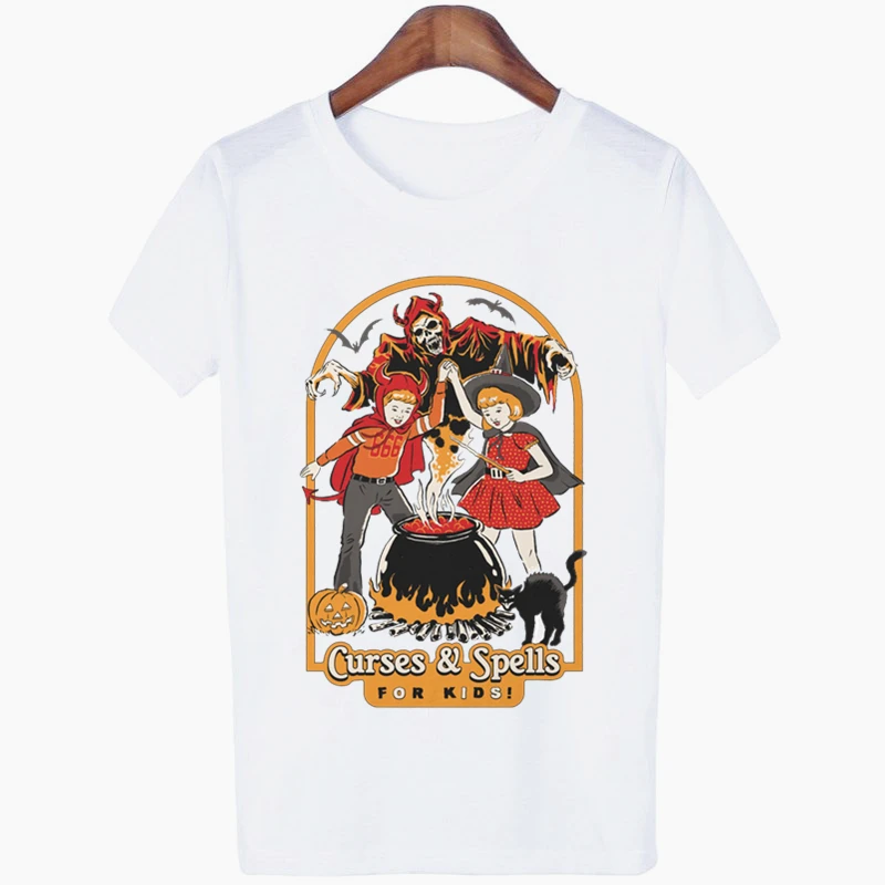 

Women Horror Satanist Hell Ullzang Horror Reaper T Shirt Female Hip Hop Female Clothes Tshirt Harajuku Casual T-shirt