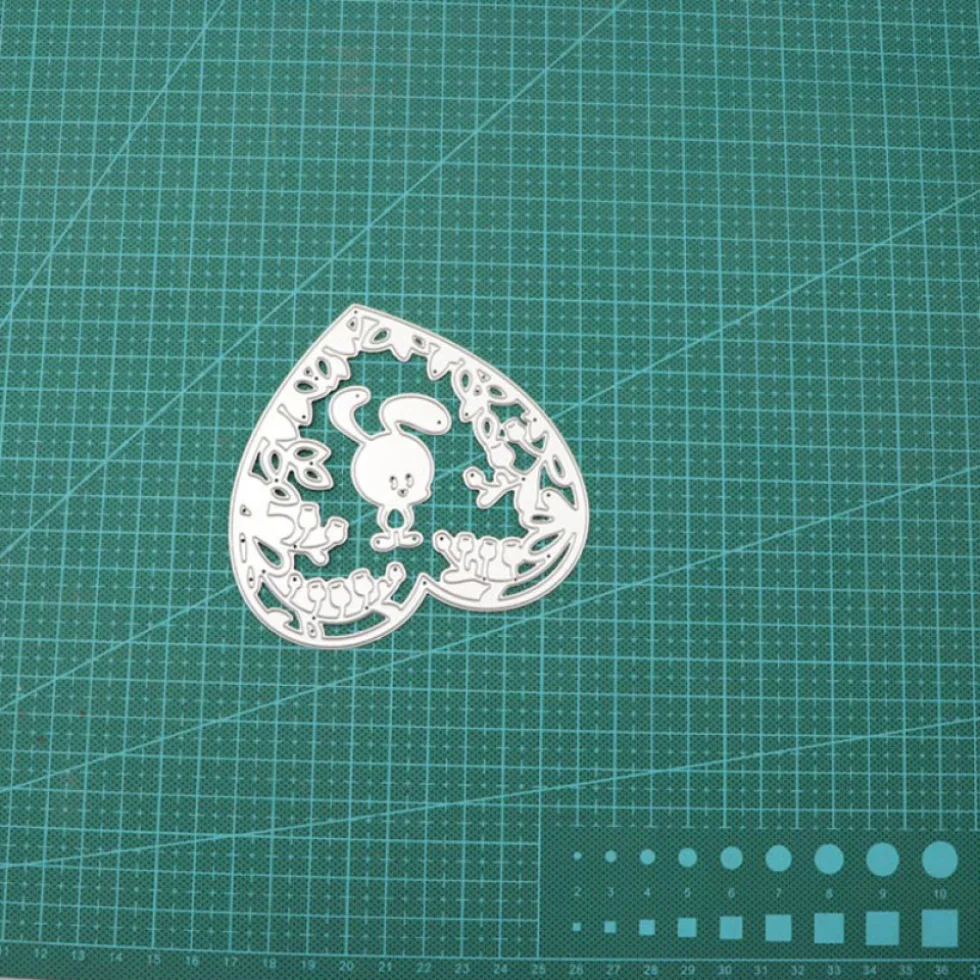 

2020 New Arrival Heart Metal Cutting Dies Rabbit Stencils for DIY Scrapbooking/photo Album Decoration Embossing DIY Paper Cards