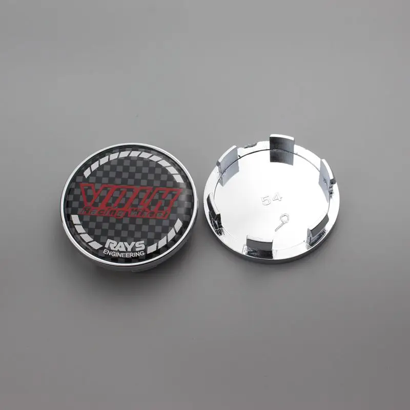 red volk chrome cap Ком 4 шт. 54/тонкий УФ-фильтр 49 мм с Зажим для колеса Крышка для диски универсальный центр крышки настольная лампа из хрома и черные Лучи волк знак покрытие автомобиля стикеры колпачок ступицы centro закуски - Цвет: red volk chrome cap