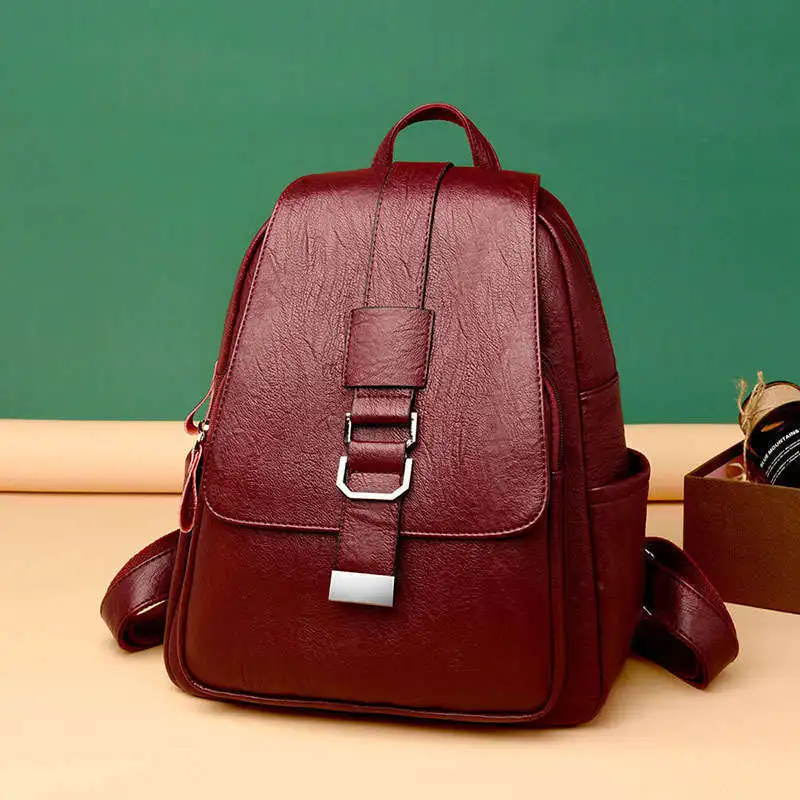 Женские кожаные рюкзаки, высокое качество, Sac A Dos, школьные сумки для девочек, для путешествий, Дамский рюкзак, твердые, большой емкости, рюкзаки для женщин
