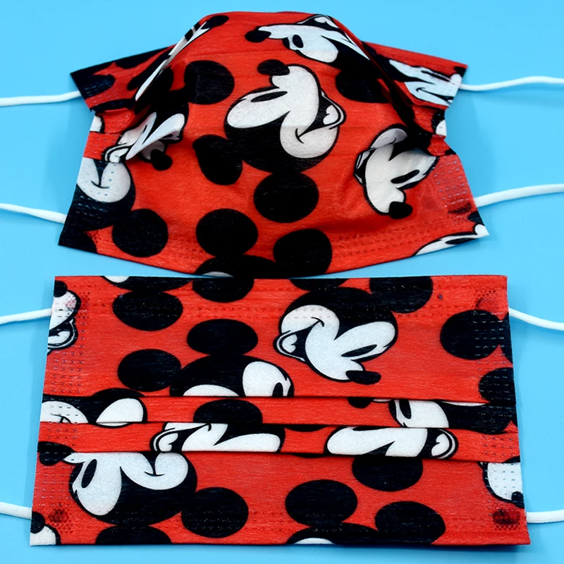 Одноразовая маска для девочек защитный чехол лица с героями мультфильмов Диснея