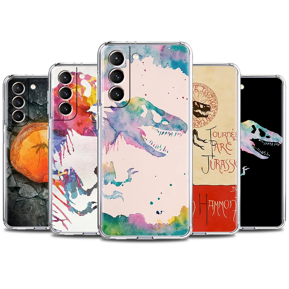 

Jurassic Dinosaurs Clear Case For Samsung Galaxy S20 FE S21 Ultra Transparent Phone Bags S10 Lite S8 S9 Plus S10e Soft Cas Cover
