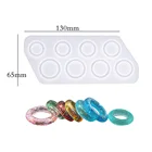 Форма из жидкого силикона сделай сам, многоразмерная форма в форме кольца для УФ эпоксидной смолы, инструменты для изготовления ювелирных изделий, 1 шт.