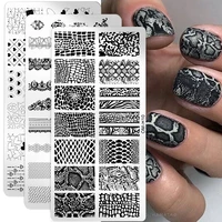 snake leopard nail stamping plates english letter love heart leaves flowers design printing plates nails art stencil stamp tools