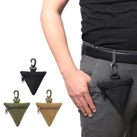 tactical edc molle triangular sundry pouch wallet waterproof portable travel zipper waist bag camping hiking key earphone pouche