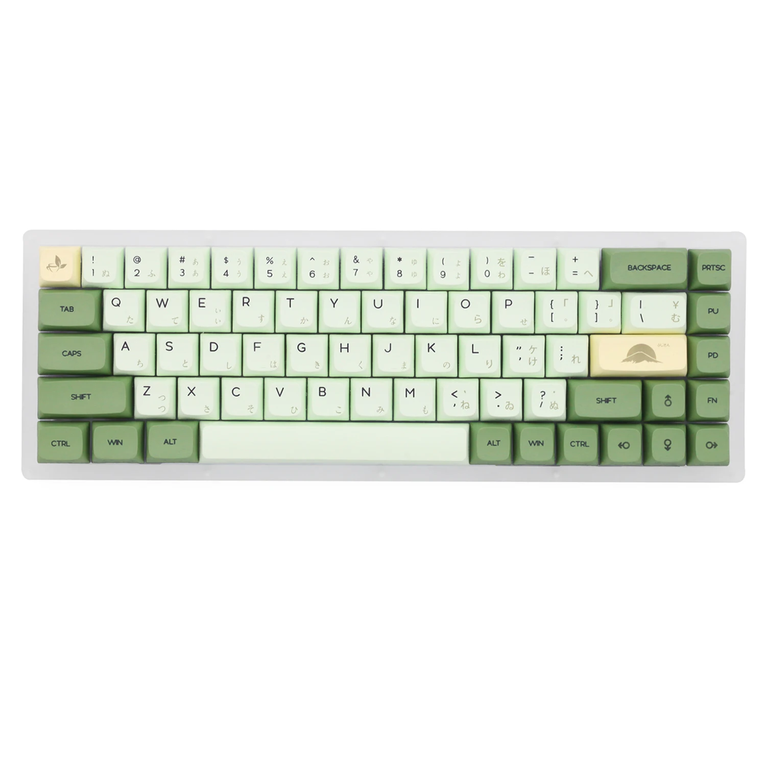 

XDA V2 matcha green tea Dye Sub Keycap Set thick PBT for keyboard gh60 poker 87 tkl 104 ansi xd64 bm60 xd68 xd84 xd96 Janpanese